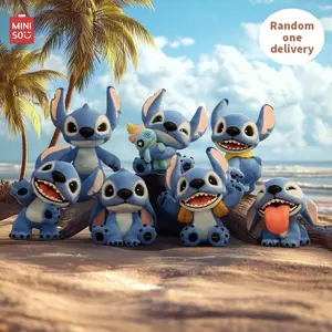 MINISO Disney Lilo & Stitch Fluffy Adventure Blind Box: High-Quality Blind Box Figurine,Perfect For Desk Decoration Collection For Stitch Fans & Friends #Summervibes