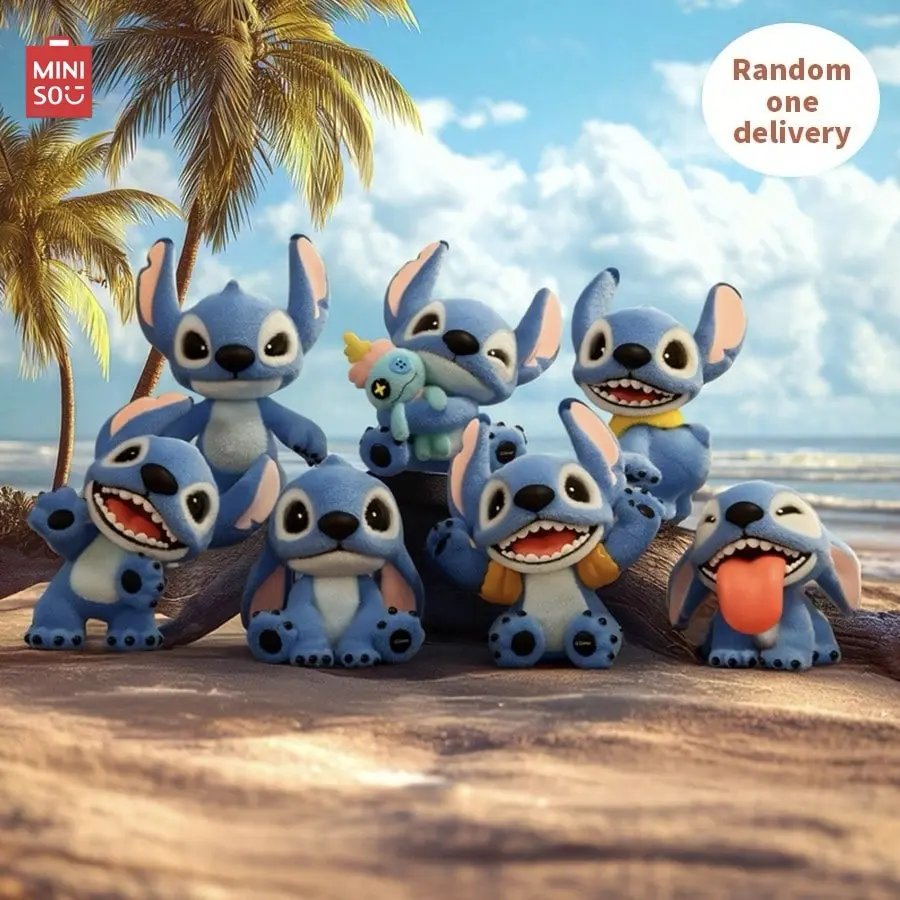 MINISO Disney Lilo & Stitch Fluffy Adventure Blind Box: High-Quality Blind Box Figurine,Perfect For Desk Decoration Collection For Stitch Fans & Friends #Summervibes, Back To School