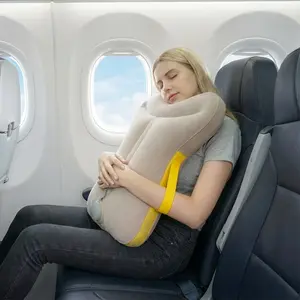 Travel Pillow, Inflatable Neck Pillow, Body Pillow for Airplane Car Bus Train Office, Travel Essential, Comfortable Sleep Aid