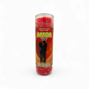 Love Amor 7 days candle. Velas preparadas Fixed Candle for Love Rituals.