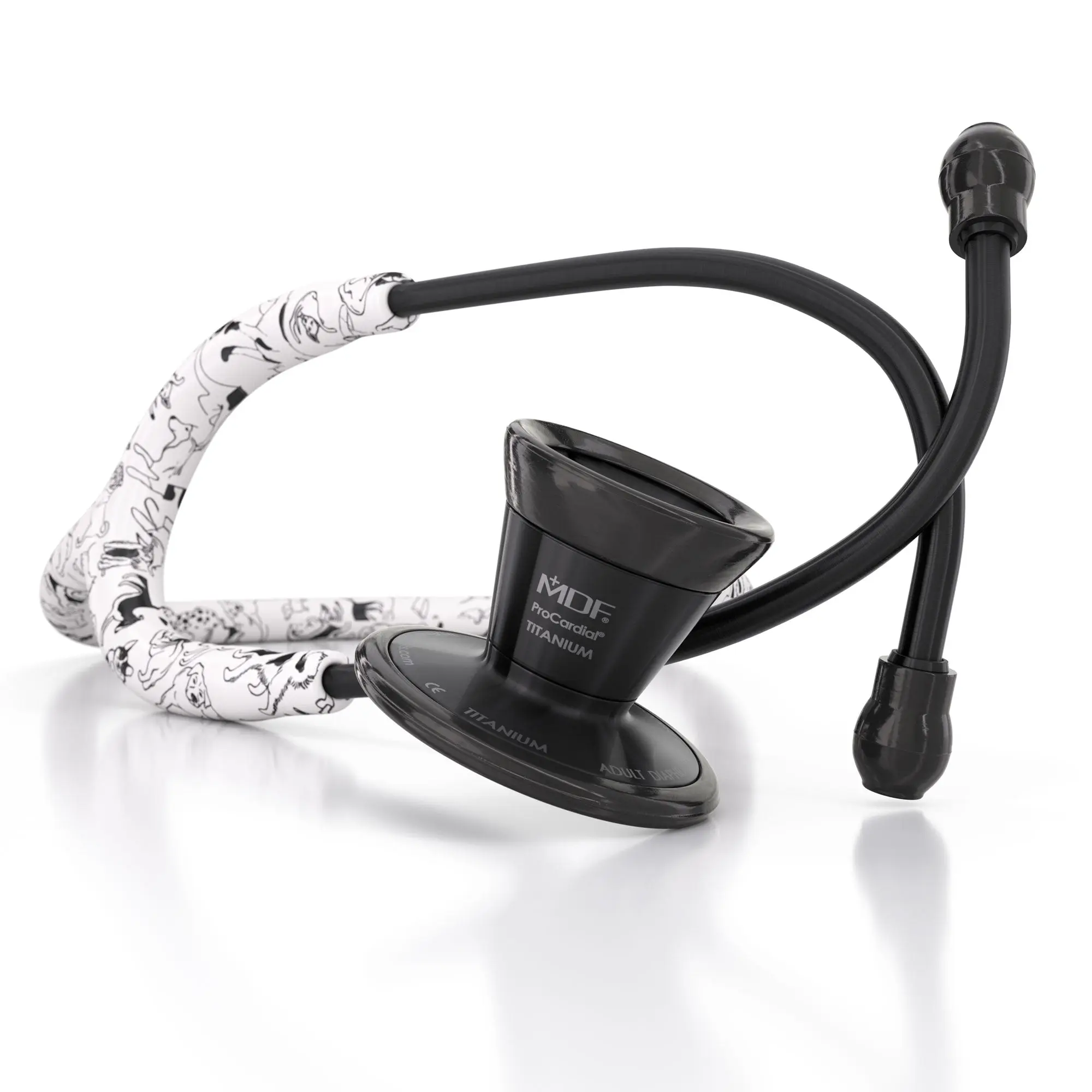 ProCardial® Titanium Cardiology Stethoscope - Pawshy/BlackOut