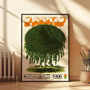 Willow Tree Art Poster - George Kempster Style, Minimalist Contemporary Art Print, Nature Lovers Gift, Digital Wall Art for Modern Decor