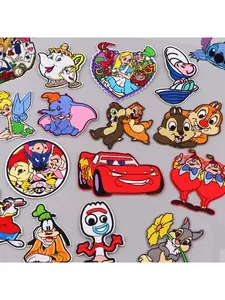 Multi-color cartoon embroidered patch set, unique designs, versatile decorative patches for backpacks and clothing