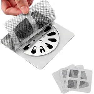Disposable Hair Drain Stickers, 2026 New Disposable Shower Drain Cover Hair Catcher, Bathroom Floor Drain Filter Stickers Shower Drain Protector - Easy to Install - Mesh Cover Floor Drain Sticker