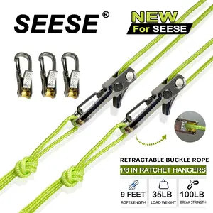 SEESE Retractable Buckle Rope-Adjustable Ropes 2026 New Rope Roller with AccessoryCord Easy Secure Tie Down for Outdoor,Camping, MarineRope,and Boating Guy Lines ,Tools Gadgets,Truck Stuff ,CarEssentials
