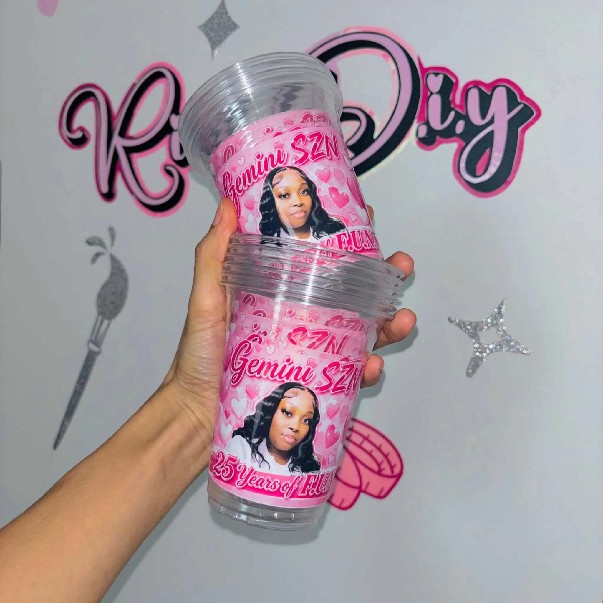 CUSTOM Personalized Clear Cups