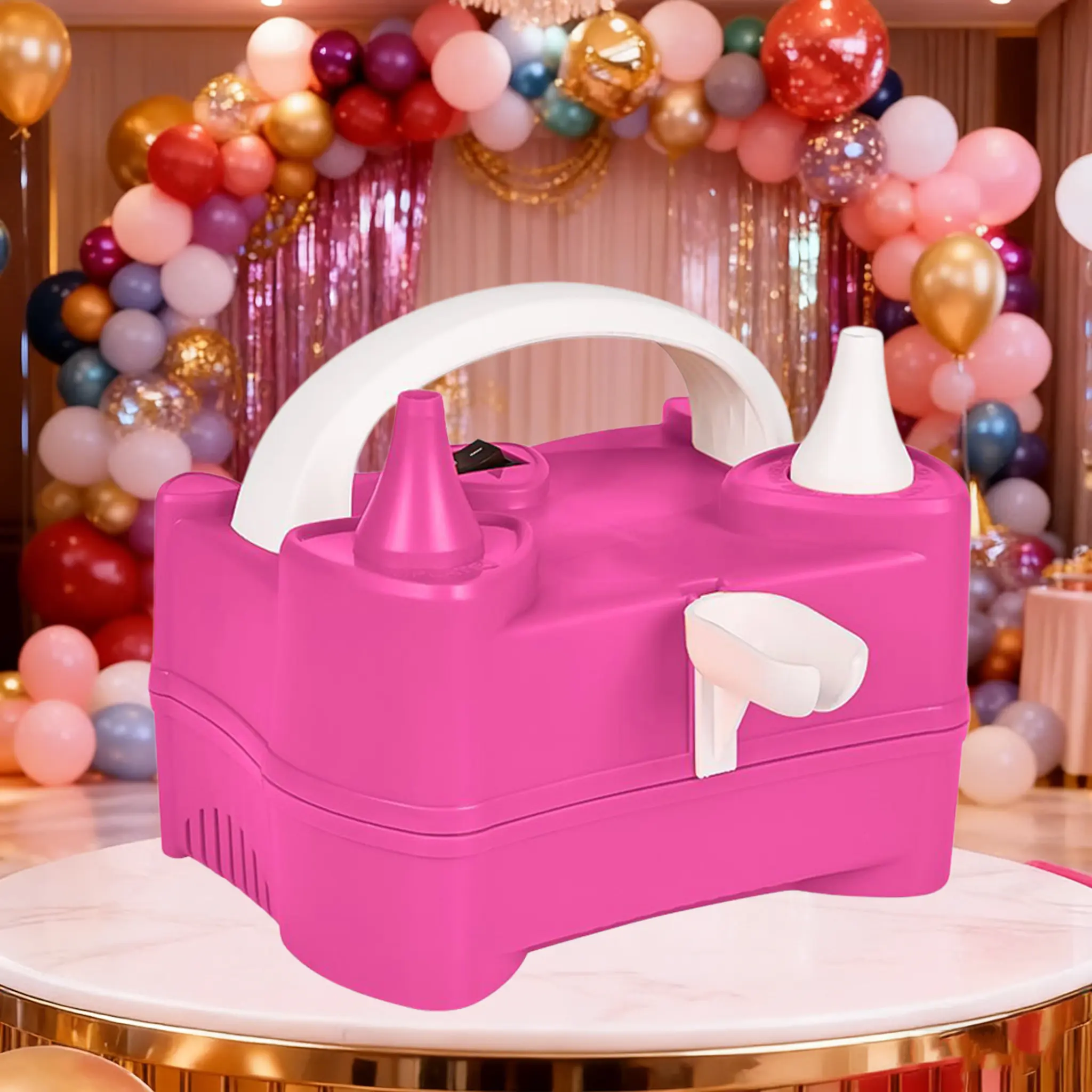 electric balloon pump balloon blowerinflatable pump doublehole automatic inflatorinflatable ball machine wedding roomballoonblowing weapon