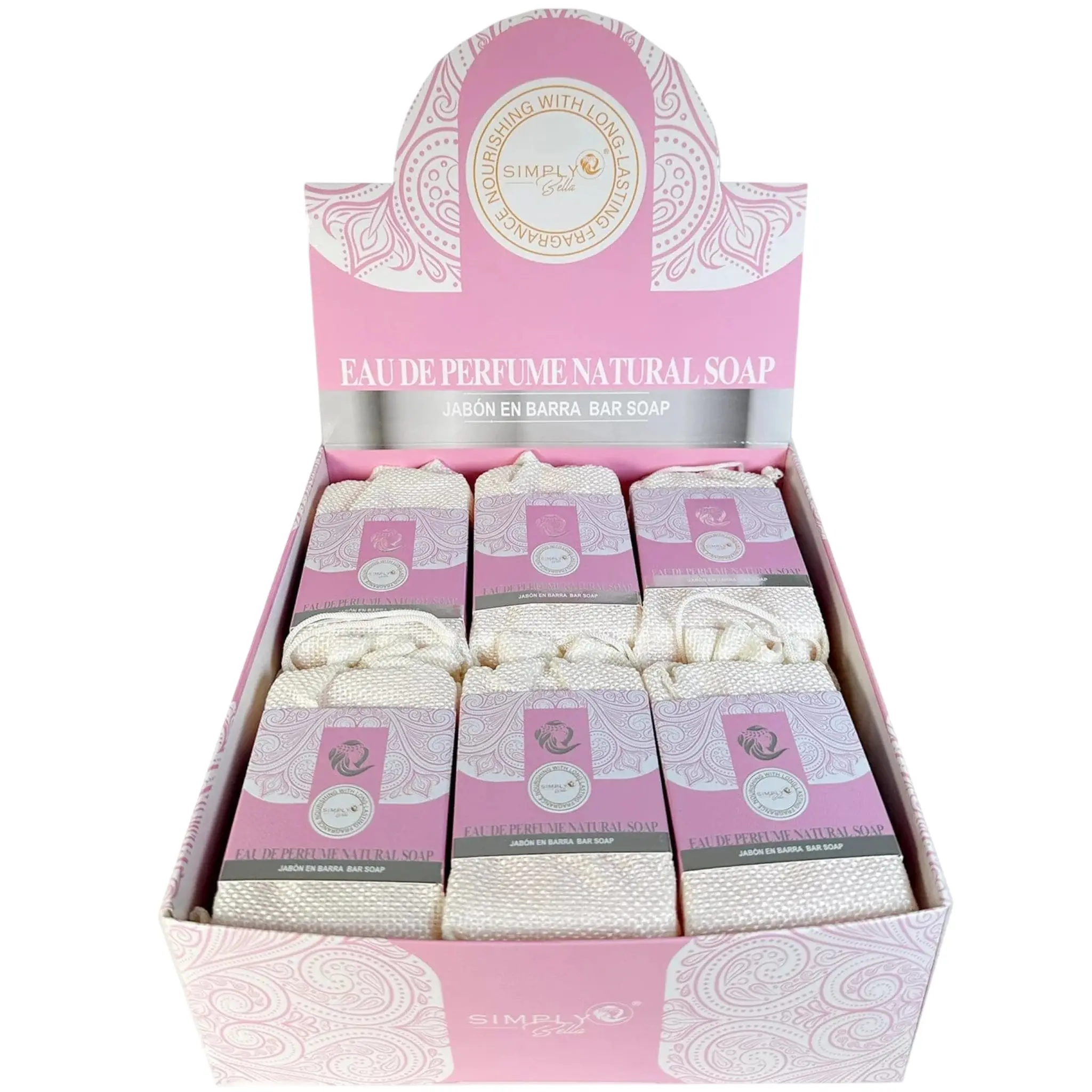 Jabón Eau de Perfume Natural Simply Bella - Venta al por Mayor Display 12 Unidades (SIM074)