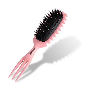 H2PRO GOMCOMb DOKKAEBI DETANGLE AND CURL HAIR BRUSH - PINK - GCDO02 - PROFESSIONAL HAIR BRUSH