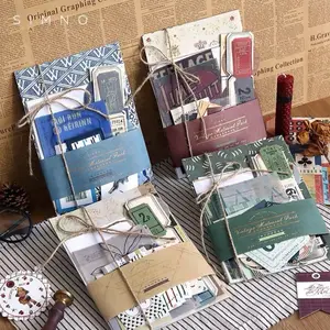 88 Pcs Ephemera Retro Stationery Pack - Vintage Paper Stickers - Red/Blue/White/Green book journal