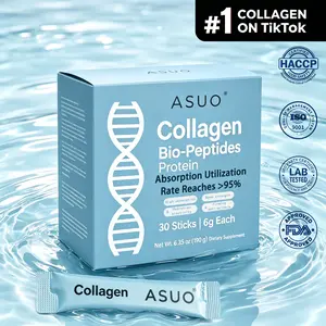 ASUO Upgraded Version Collagen Peptides Powder 30 individually wrapped packets—simple and convenient- Grassfed Protein Supplement - Advanced with 18 Essential Amino Acids