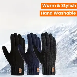 Alpaca Wool Gloves, Touchscreen Compatible, Warm & Stylish, Hand Washable, Non-Woven Shearling, Pull-On Closure, Ideal for Office, Travel, Cycling & Festivals - Fall/Winter Essentials