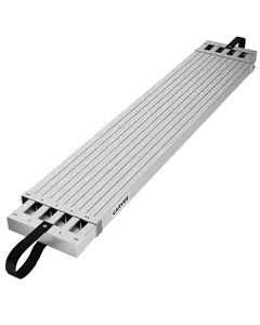 【GARVEE】9-15Ft Telescoping Aluminum Plank, 440Lbs Load Bearing Work Board, Skid Proof Scaffolding Platform, Portable Extension Plank, Practical Ladder Scaffold Accessory