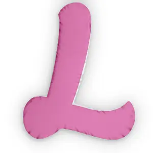 Letter L Custom Shaped Pillow | Monogram Alphabet Cushion