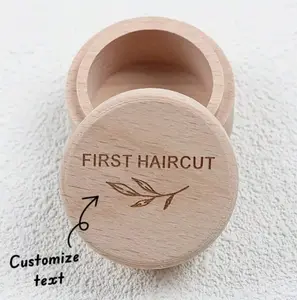 1pc Wooden First Haircut Keepsake Box - Hair And Tooth Collection Storage - Birth Souvenir Memory Container - Gift And Home Decor