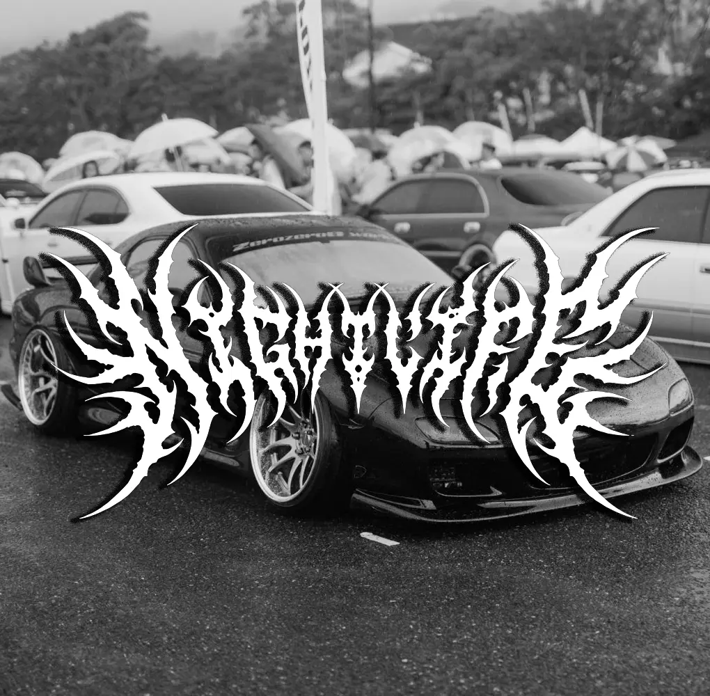 Nightlife Gothic Style V3 Windshield Banner Vinyl Decal for Cars JDM Muscle Easy Install Metal Font Stickers Perfect for Vehicles