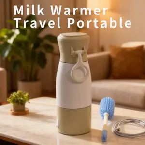 Portable Travel Heating Cup 500ml with 8000mAh Battery, Universal Liquid Warmer for Drinks & Beverages, Ideal for Car & Outdoor Use