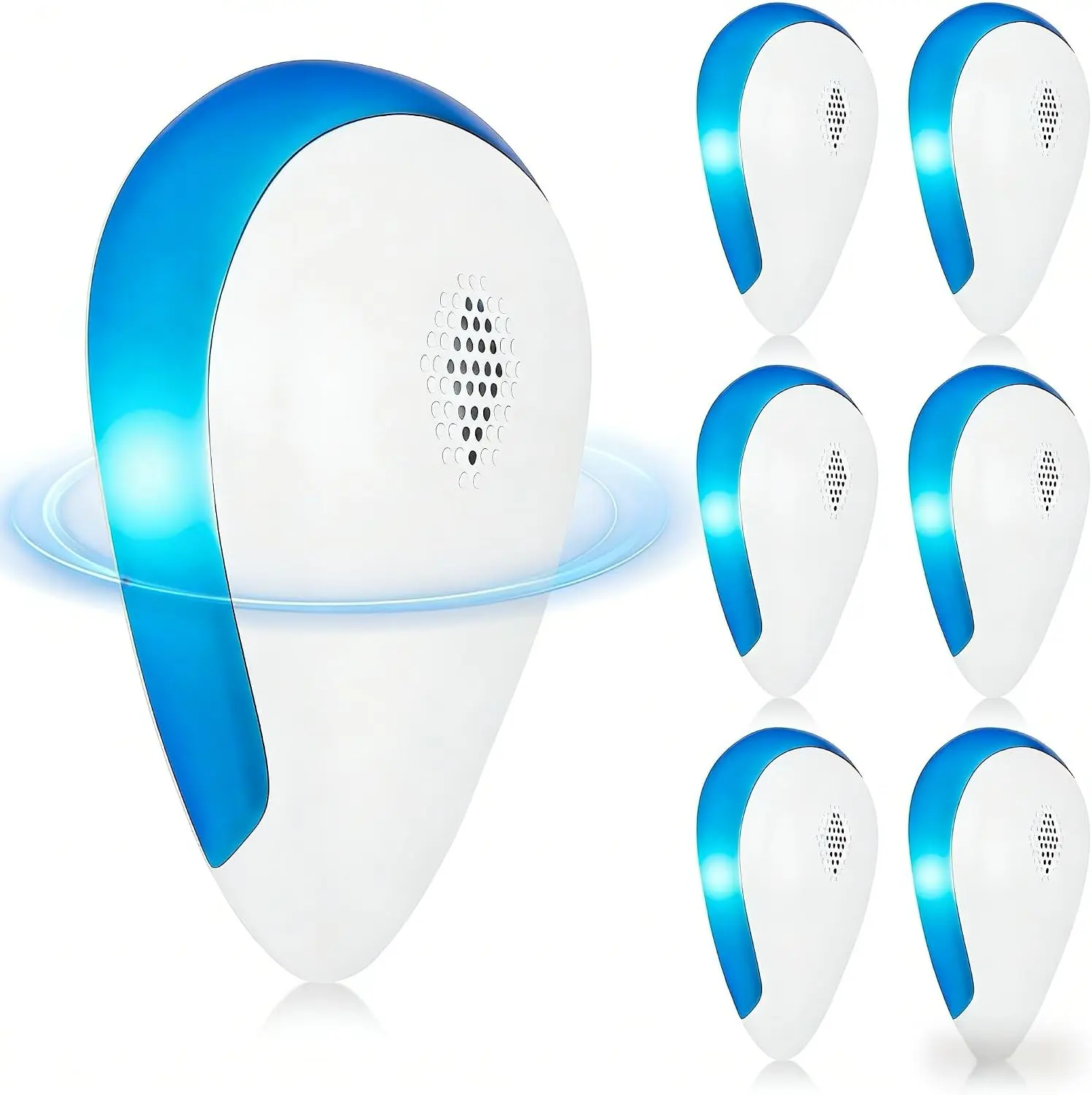 Upgraded Ultrasonic Pest Repellent Plug-In (6 Pack) - Pet & Human-Safe Indoor Room & Wall Plug for Mice, Spiders, Rodents, Roaches, Mosquitoes