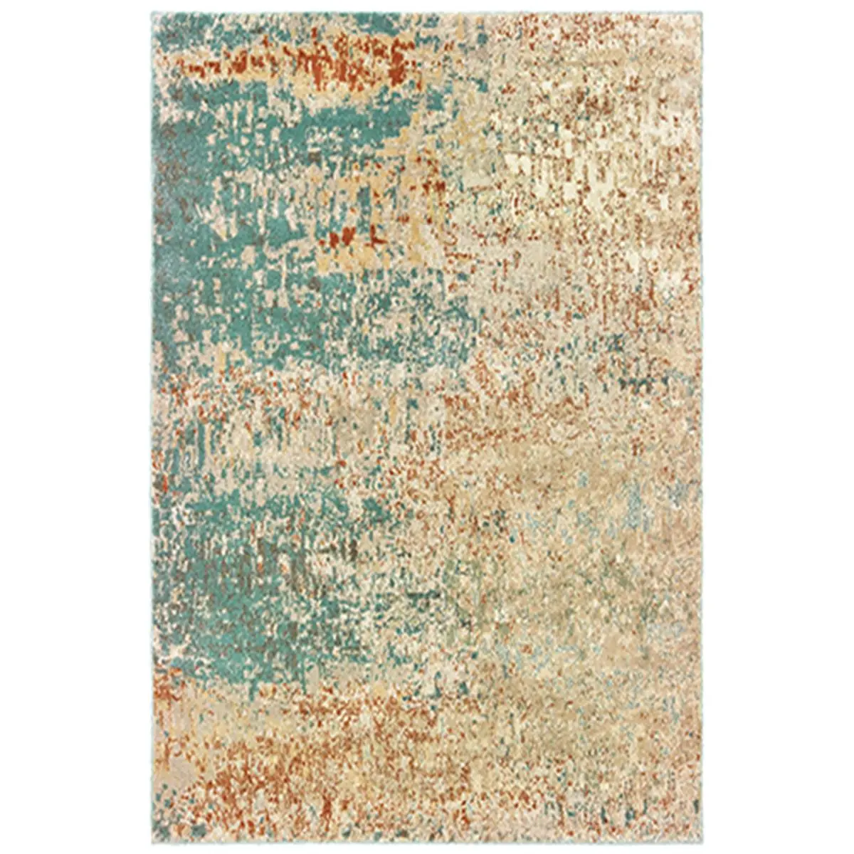 212 MAIN Carson Rectangular High-Pile Area Rug - 2x3 ft, Blue, Machine-Made Home Decor Rugs for Modern Casual Spaces