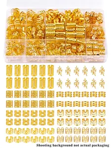 Boho Style Hair Accessories Set, Hair Jewelry for Braids, Women's Hair Jewelry, Metal Hair Ring Cuff for Dreadlocks Accessories, Hair Braid Beads Decoration