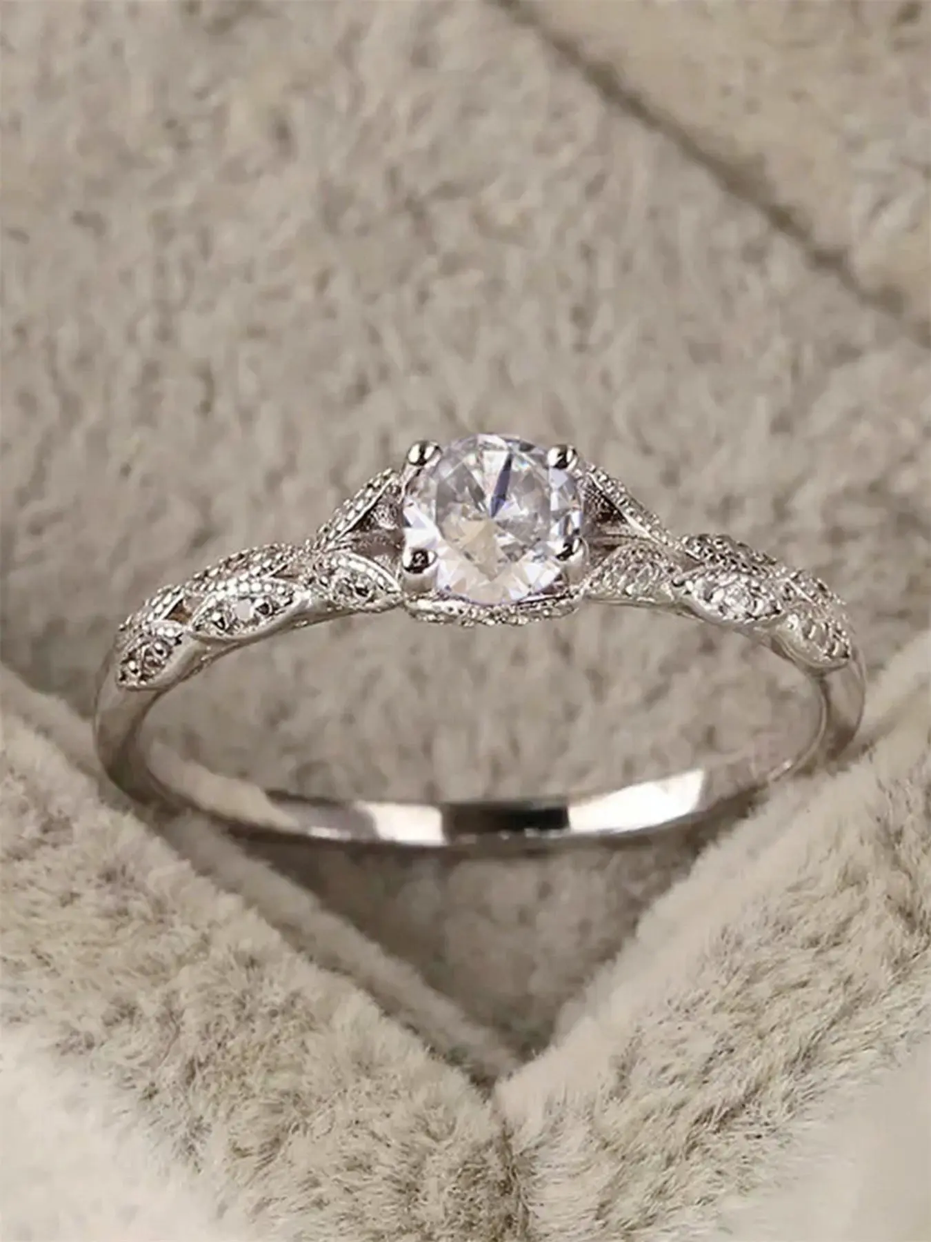 Simple Artificial Zircon Ring, Artificial Gemstone Ring, Fashion Accessories for Women, elegant fashion rings, Trendy All-match & Exquisite Jewelry for Birthday Gift, Elegant Everyday Ring