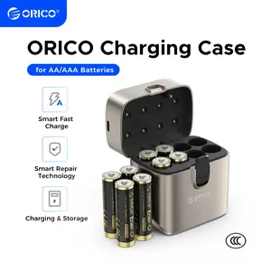【Live Exclusive】ORICO Rechargeable Battery 1.5V AA/AAA Li-ion Battery2100 mWh Type-C Fast Charging-EV8P