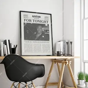Giveon Retro Newspaper Print, For Tonight Poster, For Tonight Lyrics Print, Giveon Poster, Give or Take Poster,Unframed