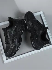 Men's Fashionable Lace Up Low Top Sneakers, Workout Sneakers, Casual Comfortable Breathable Sports Running Shoes, Male All-match Round Toe Shoes for Daily Wear, Running Athletic Shoes, Casual Running Footwear