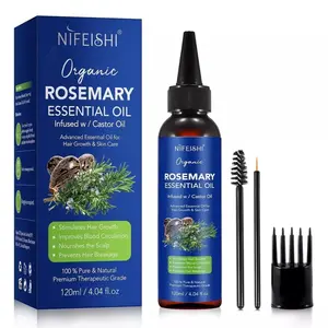 Organic Rosemary Oil Infused with Castor oil  120ml - Nourishing hair and helps promote new hair growth, nourishes the scalp and prevents hair breakage