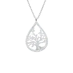 925 Sterling Silver Love Tree Necklace for Women & Girls, Fashion Jewelry, Gift Box Included