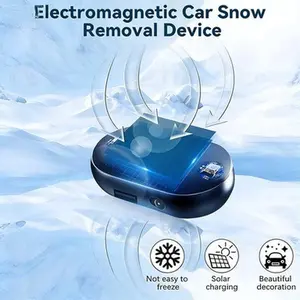 Anti-freeze Electromagnetic Car Snow Removal Device, Solar-Powered Electromagnetic Snow Remover, Portable Car Defroster, Fast and Efficient In-Vehicle Microwave De-icing Tool