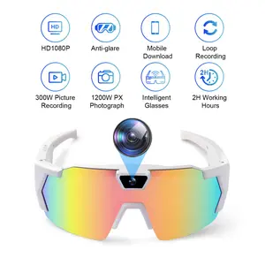 2026 new shooting sunshade and windproof glasses camera DV sports recording 32 memory card high-definition camera intelligent outdoor cycling recorder