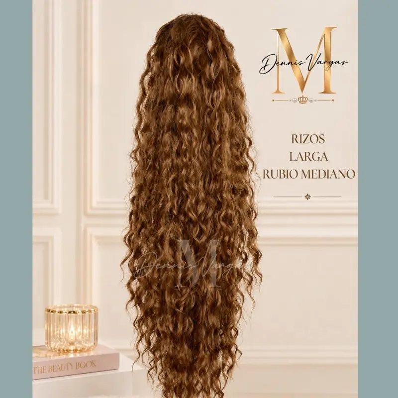 Long Curly Medium Blonde Ponytail