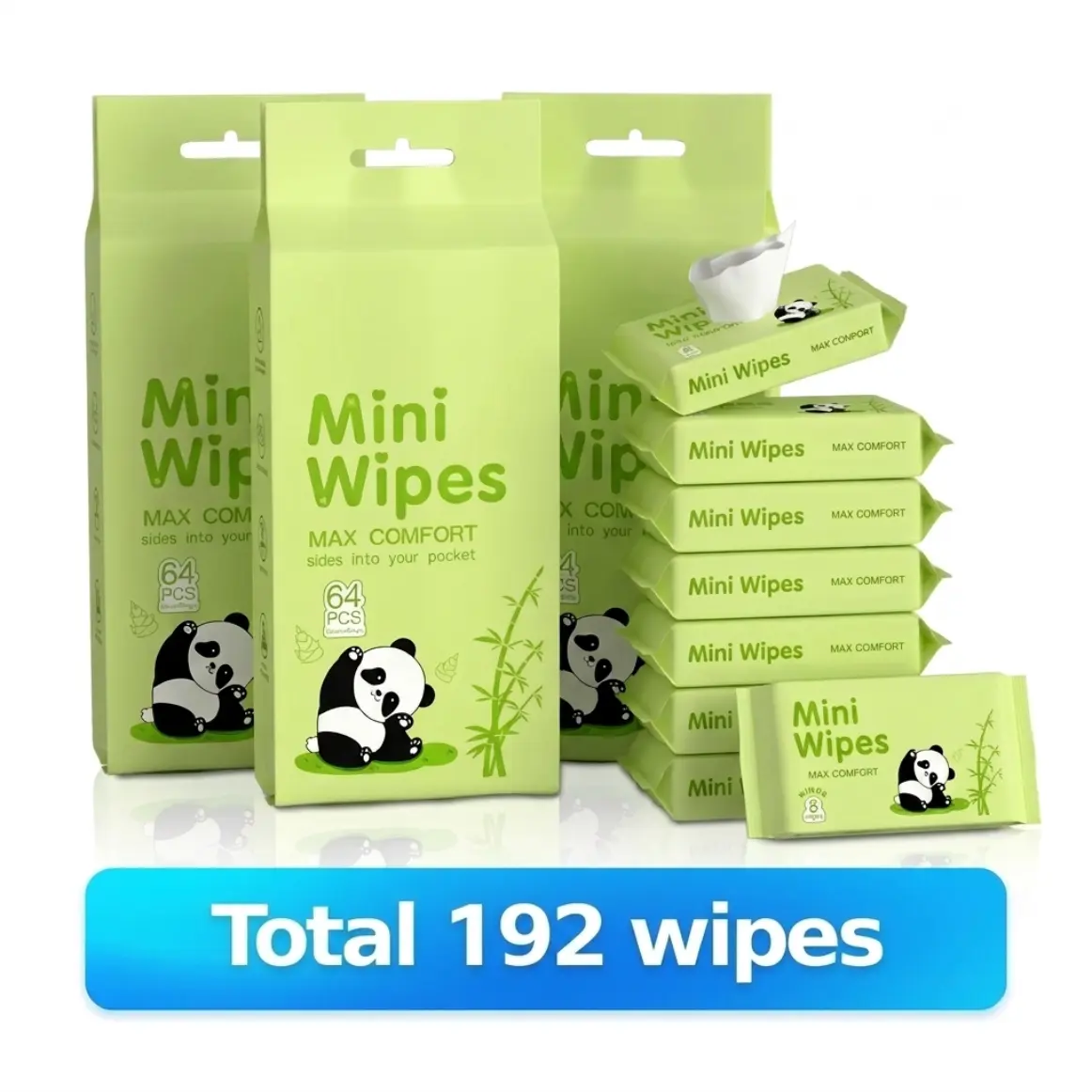 (Flash Sale) mini Wipes,LORMIN mini Wet Wipes, Mini Travel Products Pack, Natural Extracts, Hypoallergenic, Unscented, Alcohol-Free, Eco-Friendly, Biodegradable, Skin-Safe Home Care Essential