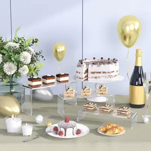 Display stand - Equipped with multiple height-adjustable shelves, suitable for collections, cakes, desserts, party decorations, and home/office displays - Easy to assemble, no batteries, Cake Stands