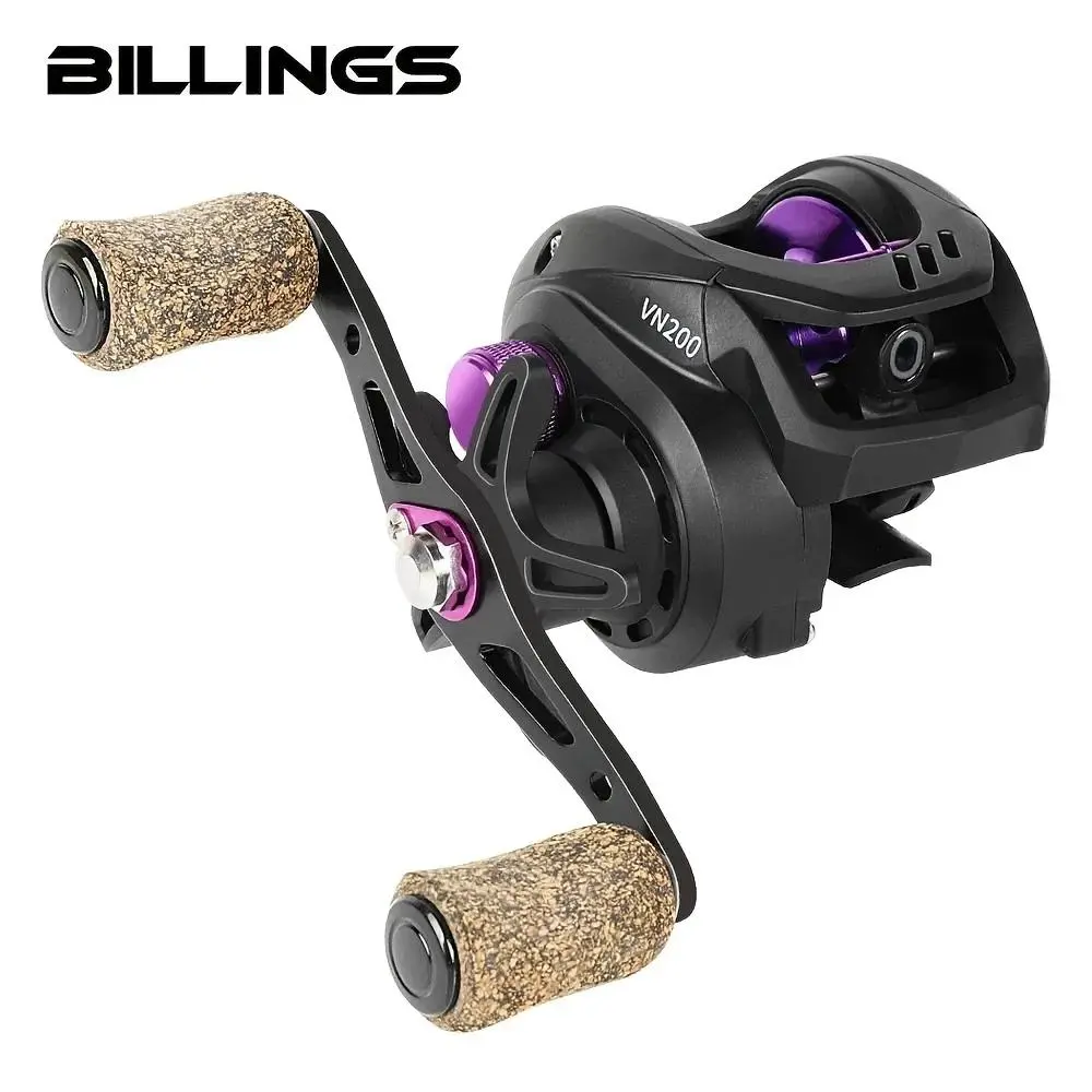 BILLINGS VN Baitcasting Fishing Reel, 6.5:1 Gear Ratio 16LB Max Drag Baitcasting Fishing Reel, Outdoor Fishing Accessories, Fishing Tackle, Fishing Equipment