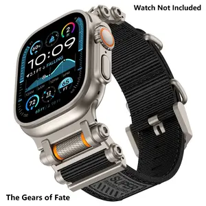 Nylon Sport Band for Apple Watch Ultra 3/2/1 -Military-Grade Durable & Sweatproof withStainless Steel Connector- Fits Series 11-3/SE(42mm/44mm/45mm/46mm/49mm) -  (Watch Not Included) Smartwatch Strap