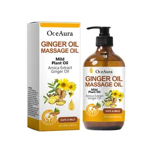 OceAura Ginger Massage Essential Oil, Ginger Care Essence Oil Body Massage Daily Care Firming Skin