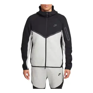 Nike Sportswear Tech Fleece Windrunner Hoodie Black/Dark Grey Heather/Black Men's HV0949-011 New