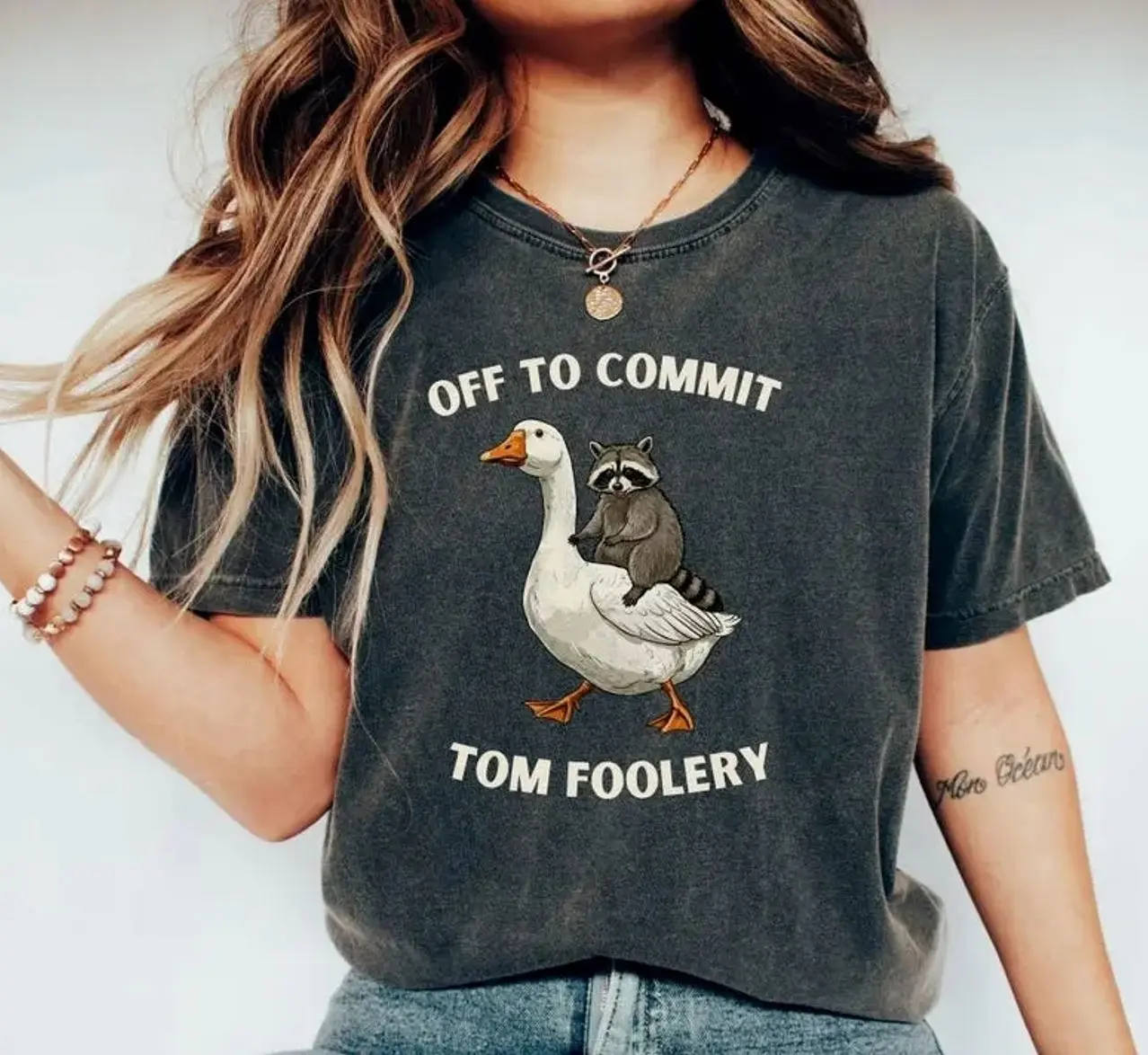 Comfort Colors Off to commit tom foolery Funny Raccoon Shirt, Graphic Raccoon Shirt, Raccoon Meme Shirt, Cozy Raccoon Shirt, Meme Tshirt
