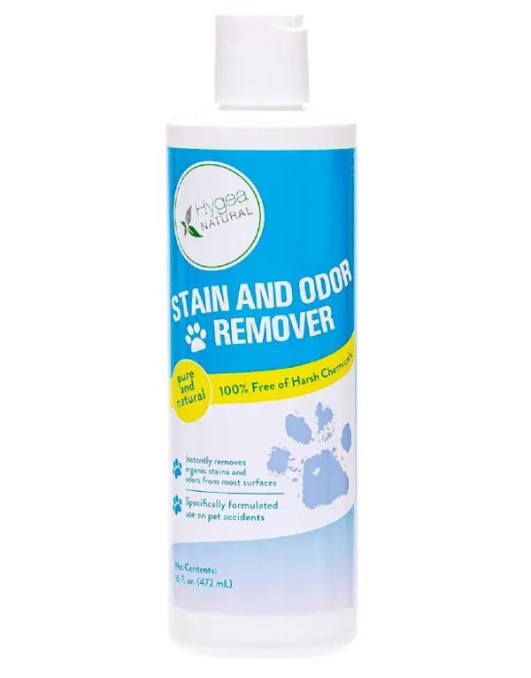 HYGEA NATURAL Pet Stain & Odor Remover for Cats & Dogs 16 oz Non-Toxic Enzyme Formula for Safe Effective Cleaning of Pet Messes