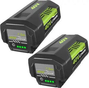 7500mAh /6000mAh Option Replacement for Ryobi 40V Lithium Battery  , Works with OP40201, OP40261, OP4030, OP40401