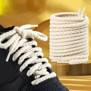 Braided Rope Laces, 1 Pair Anti Pilling Shoelaces, Round Retro Thickened Casual Shoelaces, Footwear Lace, Sports Shoe Accessories for Men & Women