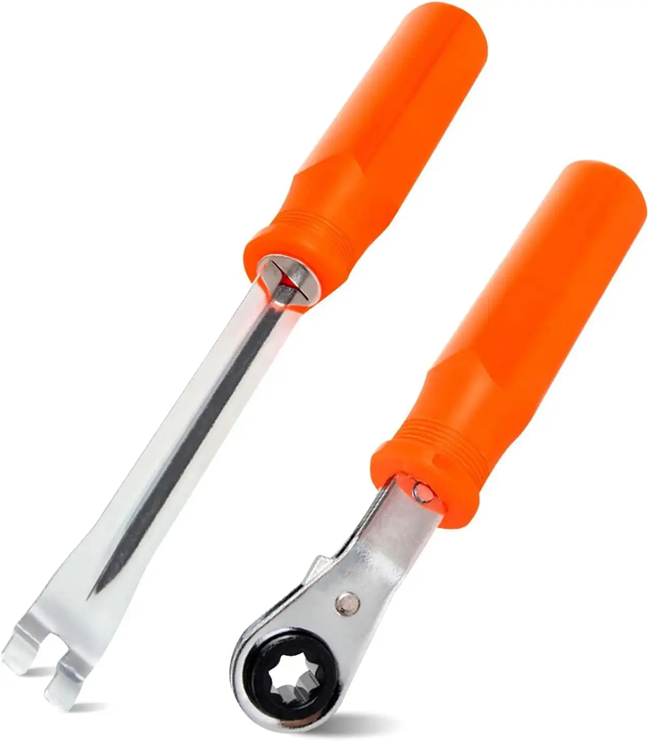 2PCS Adjustable Ratcheting Wrench Sets - 5/16in Double Square Reversible Wrenches, Easy-Adjust Mechanism, Heavy Duty Hardware for Truck Maintenance, Trailer Maintenance, Brake Work