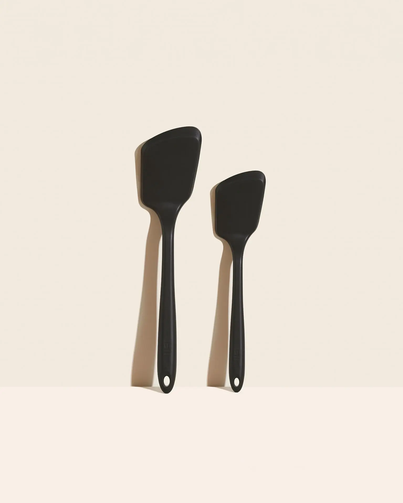 Household 2-Piece Food-Grade Silicone Spatula Set - Sturdy Flex, 2 Sizes, Long-Handled, Flat Blade, Kitchen Utensils & Accessories, Food-Grade Silicone Spatulas, Long Handled Spatulas