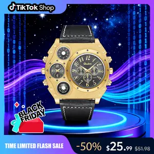 Men's Business Quartz Watch, Chronograph, Quartz Movement, Luminous Function, Thermometer, Compass, Date Display, Water-Resistant, Suitable for Daily Wear & Parties, Birthday Gift with Box