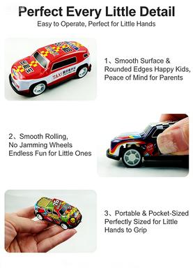 Vileafy 30 Mini Race Cars for Kids 4-8 Years Old Pull-Back Mechanism Fun Classroom Party Toys Bulk Pack