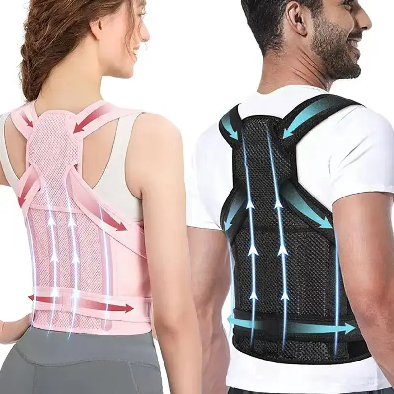Posture Corrector for Women and Men, Prop 65 Safe Back Support Brace for Relieving Upper Back, Shoulders Pain