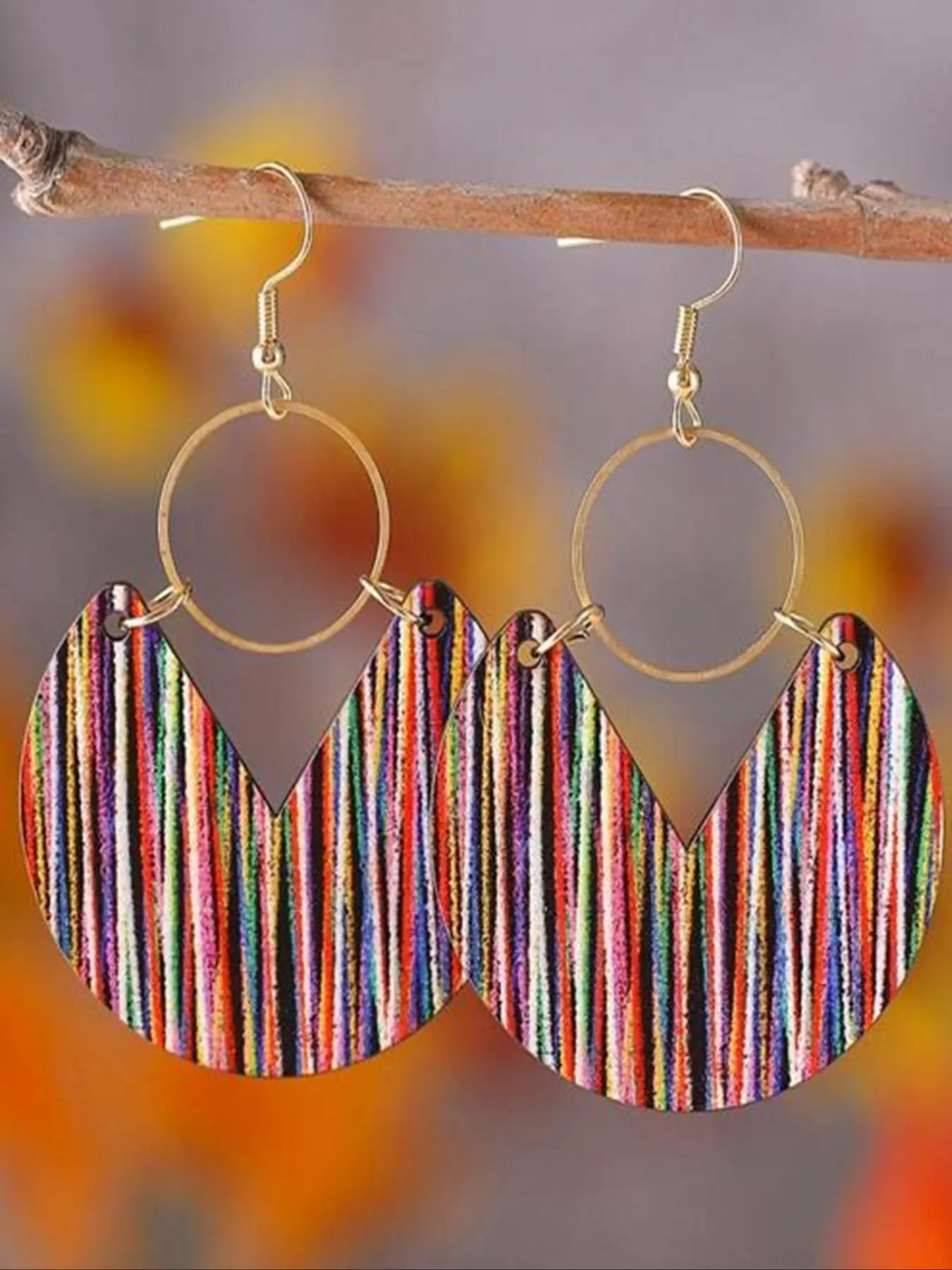 Boho Style Striped Pattern Dangle Earrings, High Quality Earrings, Fashion Summer Jewelry for Women, Daily Clothing Decor, Pride 2025, LGBTQ, Trendy All-match & Exquisite Jewelry for Birthday Gift