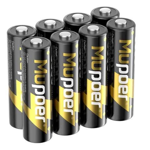Mupoer Rechargeable AA Batteries 8 Count 1.5V Lithium Double A for Controllers Camera Door Bell Toys High Power Output